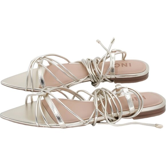 INC International Concepts Kharmaa Gold Strappy Pointed Sandals Women's US 8M - Picture 2 of 6